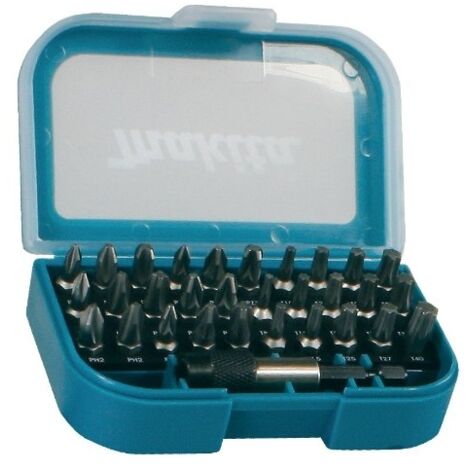 Makita P-73374 Jeu d'embouts 31 pièces vis Pozidriv, cruciforme Phillips, 6 pans intérieurs (TX)