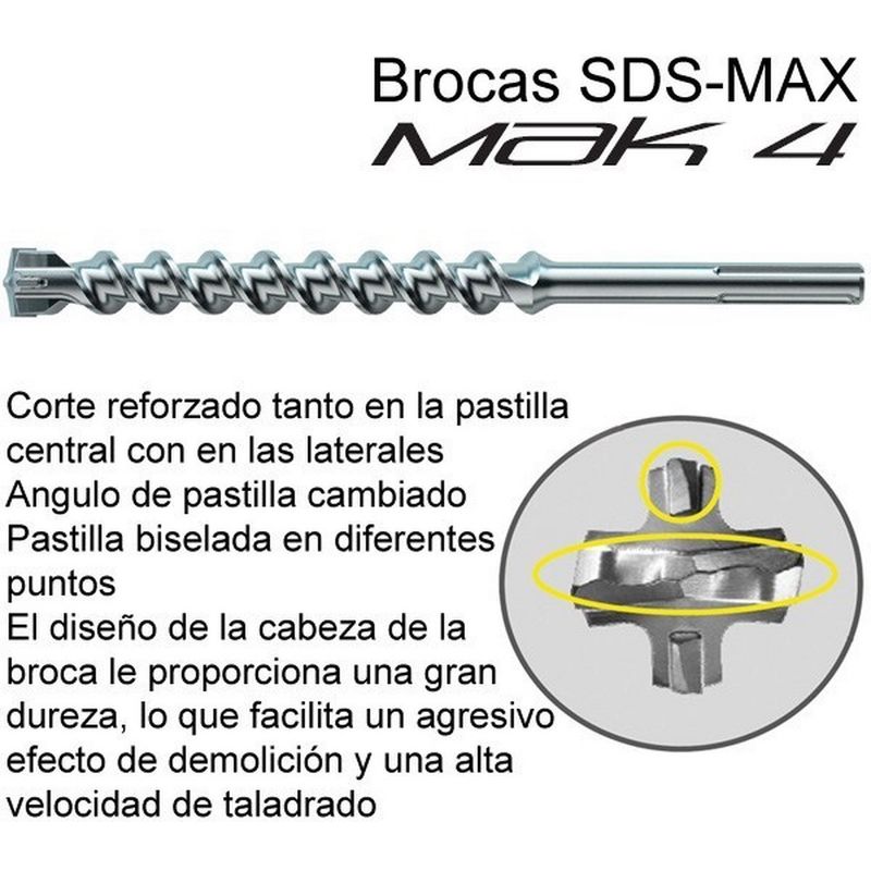 

MAKITA P-77811 - Broca para hormigon sds-max mak4 20x320 mm