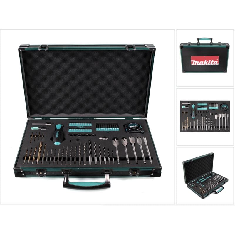 Makita - P-90261 Pro xl - 70 pièces de perçage vissage dans un Coffret en aluminium