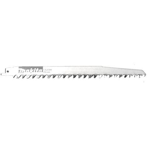 Makita – P47123 Lame de scie sabre 240 mm – Acier HCS pour bois humide – Pack de 5 pièces – Dents 3 TPI pour coupes rapides