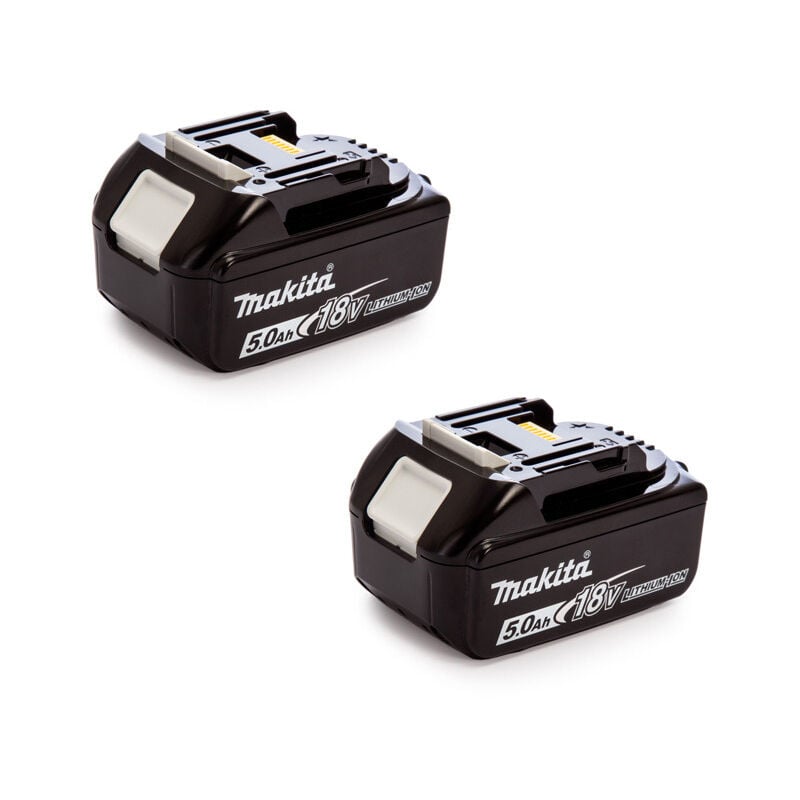 Lot de 2 batteries 18V Li-Ion 5,0Ah pour outil sans fil Makita BL1850BX2
