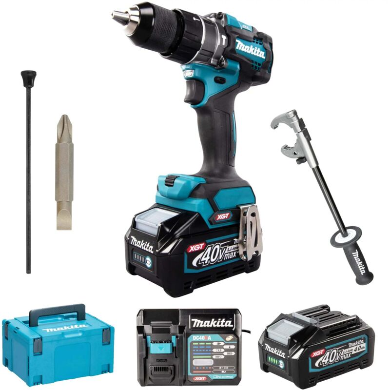 Perceuse Visseuse À Percussion Makita Hp001gm201 40v Max Li ion 2x4ah