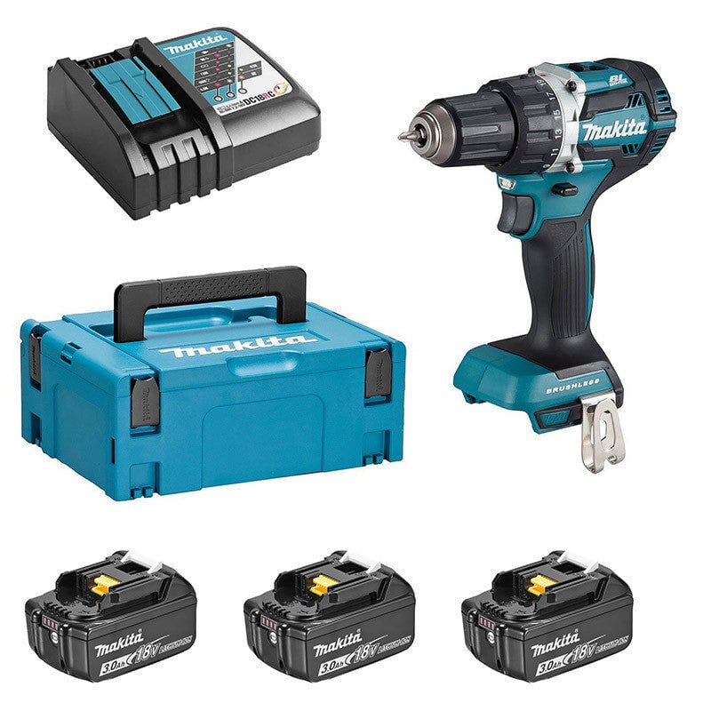 Perceuse Visseuse Makita DDF484RF3J 18 v Li-ion ø 13 mm (3 x 3,0 Ah)