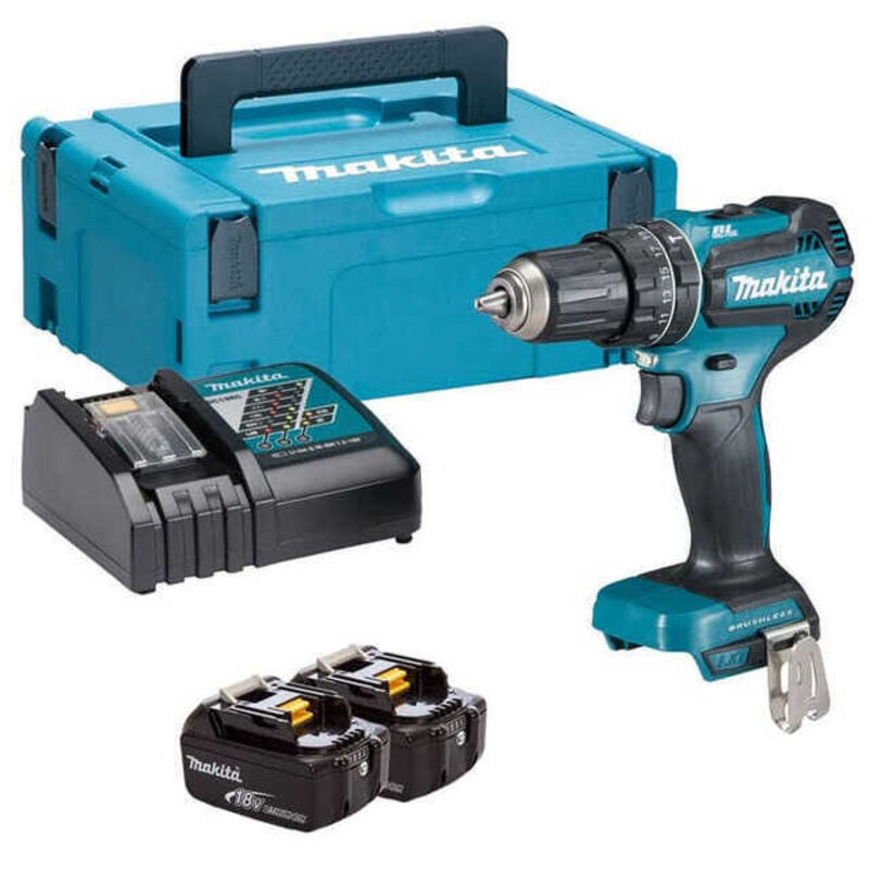 Perceuse À Percussion MAKITA DHP485RFJ – 18V, 2x3.0Ah, Moteur Brushless - vue 3