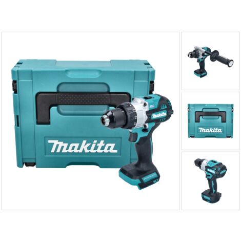 Makita – Perceuse-visseuse sans fil 18V DHP486ZJ – Moteur Brushless – Couple 130Nm pour perçage dans béton armé – Coffret de transport inclus