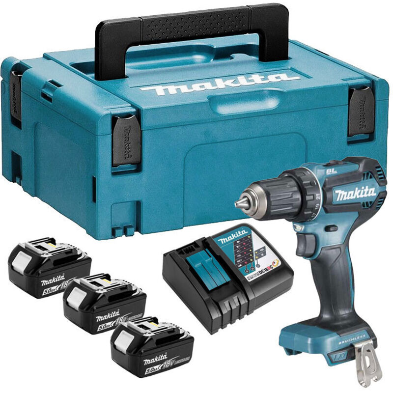 Perceuse-visseuse Makita 18 v DDF485RTJ - 5 Ah + 3 batteries 18 v - 5 Ah + 1 chargeur rapide