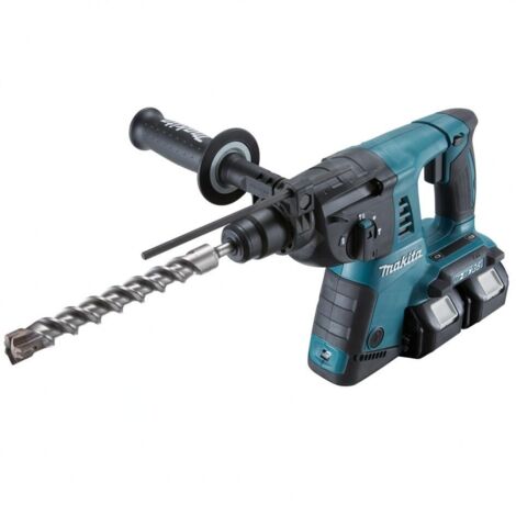 Makita – Perforateur-burineur sans fil 18V avec 2 batteries 5.0Ah – Puissance d'impact 2,5J – SDS-Plus pour béton et acier – Poignée anti-vibration - DHR263PT2J