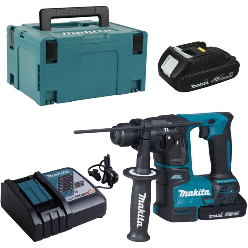 Makita - Marteau perforateur sans fil 18V DHR171RAJ sds+ avec 2x 2,0 Ah batterie + chargeur en makpac 3