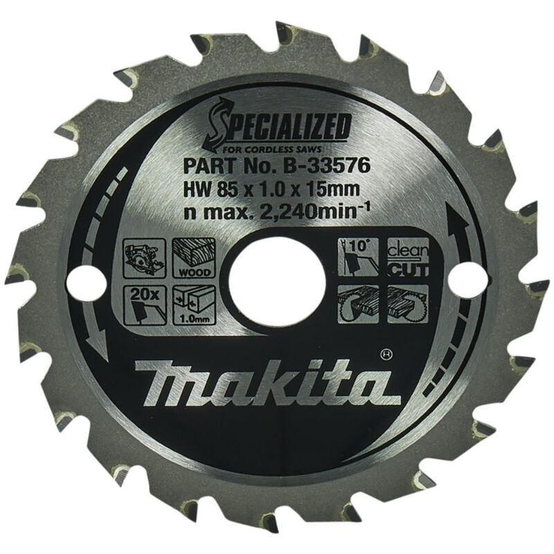 Makita - lame de scie spéciale B-33576 - 85 x 15 x 20 dents