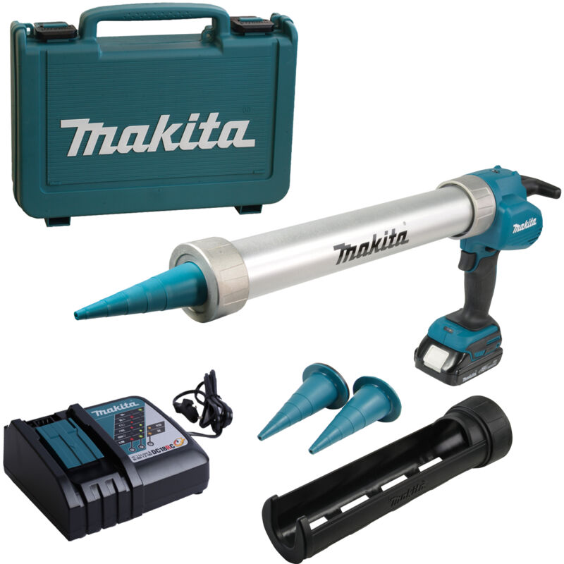 Makita - Pistola per colla a batteria 18 V/1,5 Ah, 600 ml, DCG180RYEX
