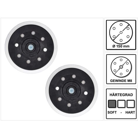 Makita Plateau de ponçage doux pour ponceuses excentriques / meuleuses, 150 mm, M8 - 2 pièces. (196684-1)