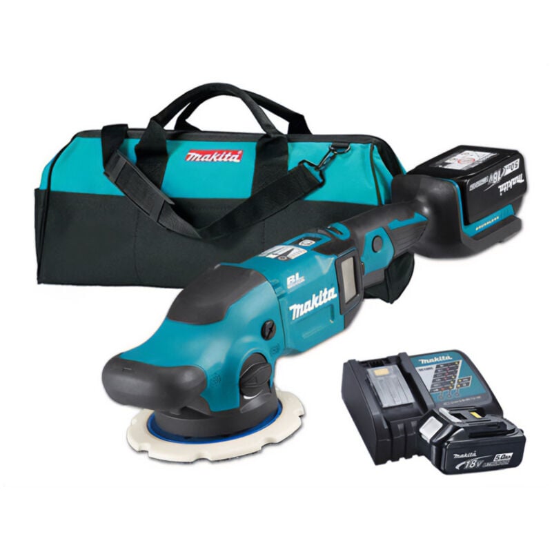 Polisseuse 18 v lxt Makita 2 batteries 18V 5.0Ah - chargeur - sac de transport - DPO600RTE