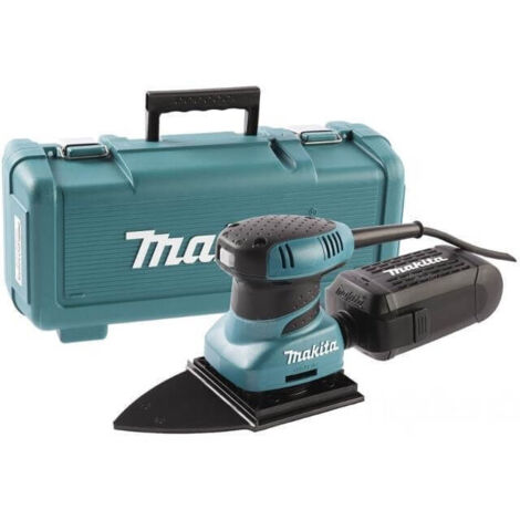 Makita – Ponceuse triangulaire 200W – Base 112 x 190mm – Vitesse 14 000 orb/min – Pour ponçage bois, plastique et métal – Coffret avec accessoires - BO4565K