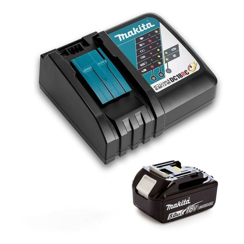 Makita - Pack Power 18V lxt (1x5,0 Ah) avec chargeur rapide simple 191B51-7