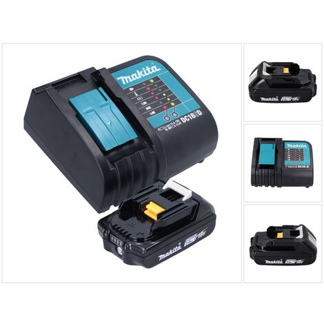 Makita Power Source Kit 18 V : 1x BL 1820 B Batterie 2,0 Ah + DC 18 SD Chargeur (197254-9) (194533-6)
