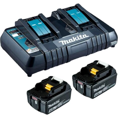 Makita Power Source Kit Doppelladegerät und 2x18V Akku 4.0Ah