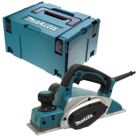 Makita – Rabot électrique 620W 82 mm – Profondeur de coupe 2,5 mm – Coffret MAK-PAC – KP0800J