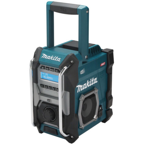 Makita – Radio de chantier DAB+/FM avec alimentation secteur et batterie – 5 stations mémorisables – Haut-parleurs 89 mm – IP64 – MR003GZ