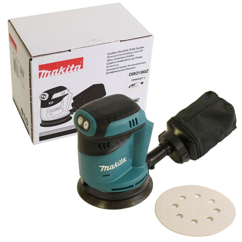 DBO180Z 18v lxt 125mm Lithium Ion Random Orbital Sander Polisher Body - Makita