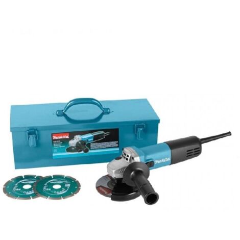 MAKITA RECTIFICADORA DE ÁNGULOS 115/125 mm + 2 DISCOS 9557HNRGK3