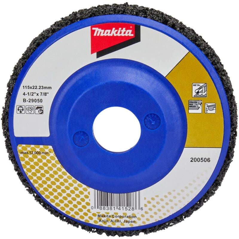 Image of Makita Reinigungsscheibe 1 Stk. • 115 mm • 22,23 mm • Standart • Schwarz • Nylon