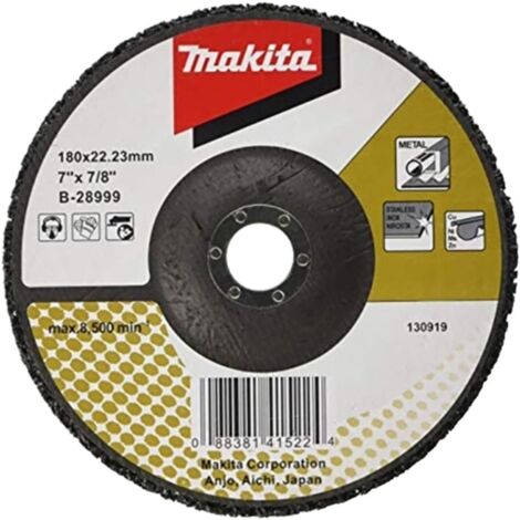 Makita Reinigungsscheibe schwarz 180 mm glasfaserverstärkt - B-28999