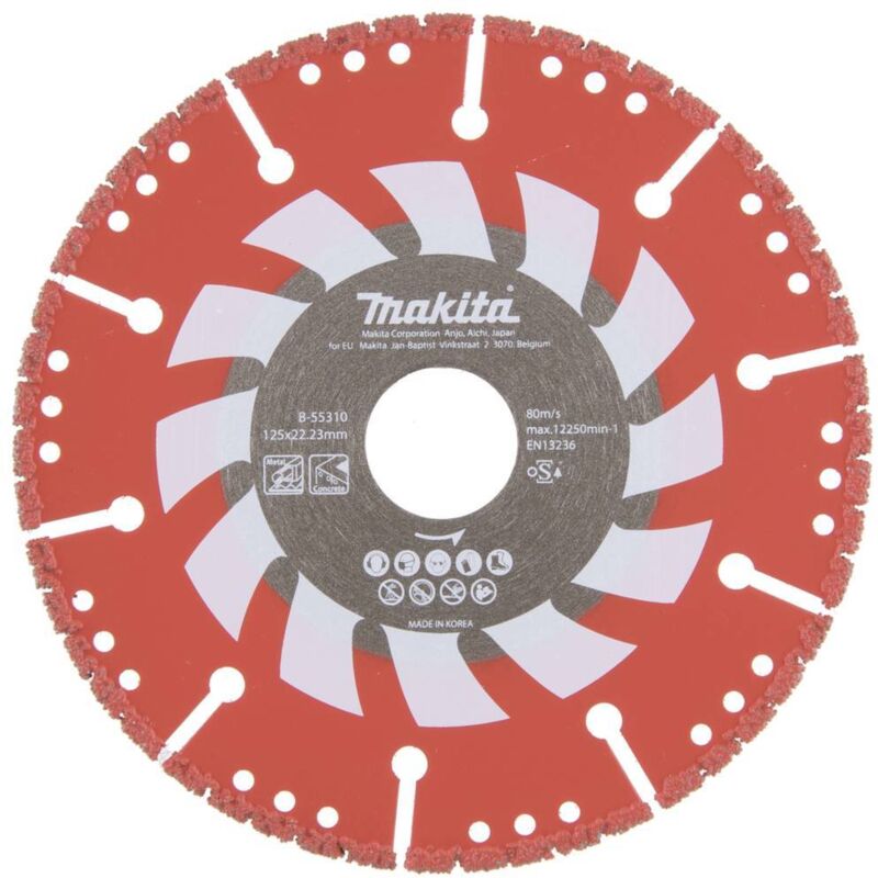 Rescue B-55310 Disco diamantato 125 mm 1 pz. Metallo, Calcestruzzo, resina, Vetro, Plastica - Makita