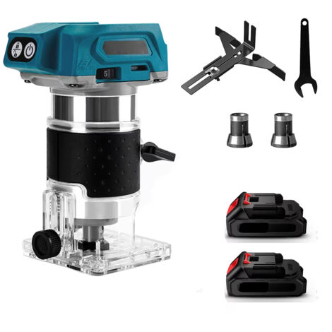 Makita – routeur à bois sans balais, Machine électrique à main, outil de menuiserie, coupe du bois pour batterie 18V-2 piles