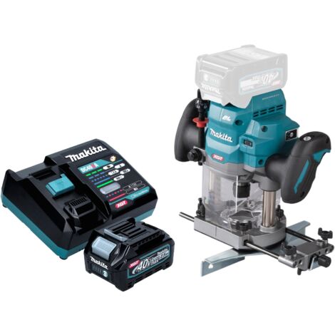 Makita RP 001 GD101 Akku Oberfräse 40 V max. 12 mm Brushless + 1x Akku 2,5 Ah + Ladegerät