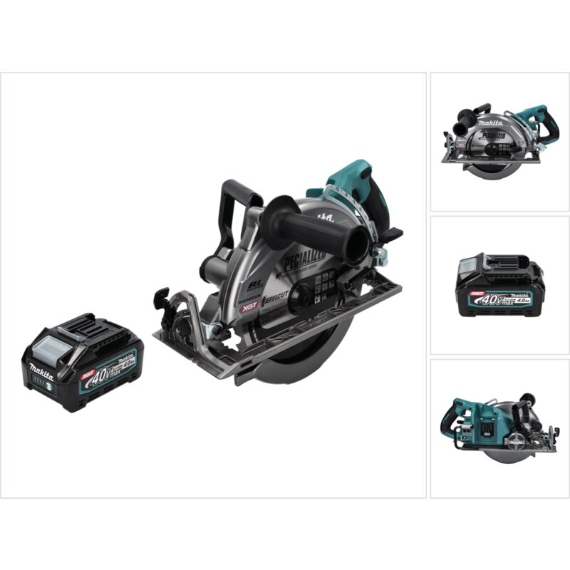 Makita - RS002GM1 Scie circulaire sans fil 185mm max. 40V Brushless + 1x Batterie 4,0 Ah - sans chargeur