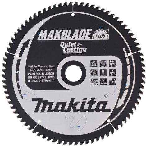 Makita Sägeblatt MAKBLADE+ 260x30x80Z, 2,3 mm