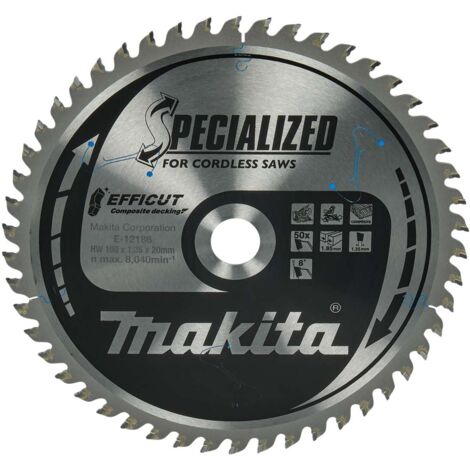 Makita Sägeblatt Säge Sägen WPC Holz 190x1,85x20 Z50 EFFICUT E-12251