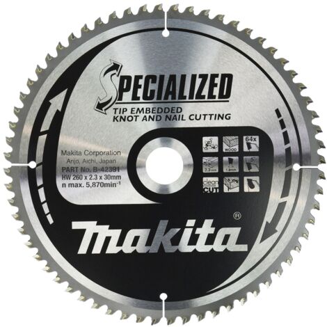 Makita Sägeblatt SPECIALIZED 260x30x64Z