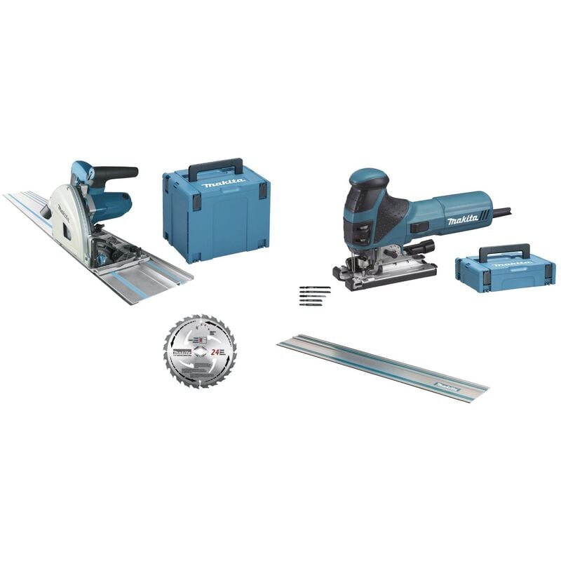 Image of Makita - MEU029J: SP6000J + 4351FCTJ + rail+ 6 klingen