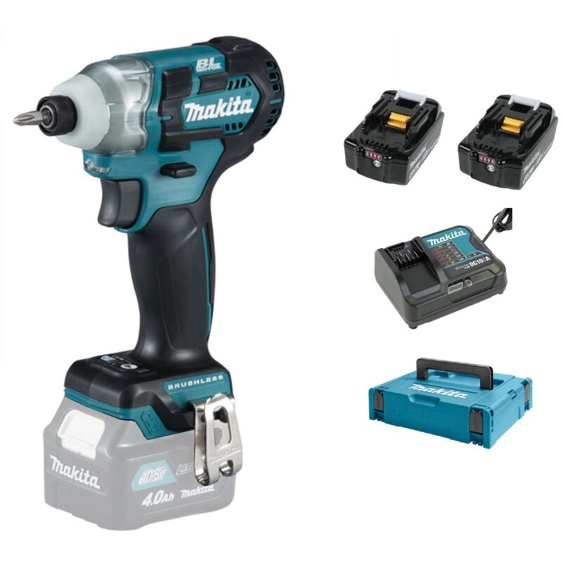 Image of 12 v cxt Li-Ion 4 Ah 135 Nm Makita Schlagschrauber – 2 Akkus, Ladegerät, Box – TD111DSMJ