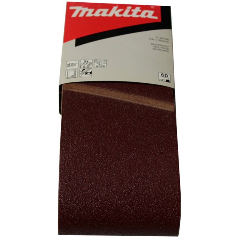 Image of Makita - P-36756 Gewebe Schleifband 560 x 100 mm K60 (5 Stk.)