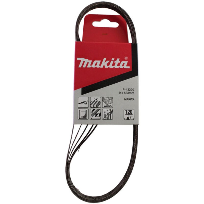 Image of Makita - P-43290 Schleifband 533 x 9 mm K120 (5 Stk.)