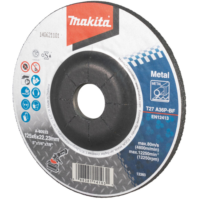Makita disco abrasivo 1 pz. - 125 mm - 22,23 mm - 6,0 mm