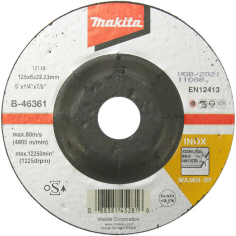Makita Schruppscheibe 125 x 6 mm INOX  - B-46361