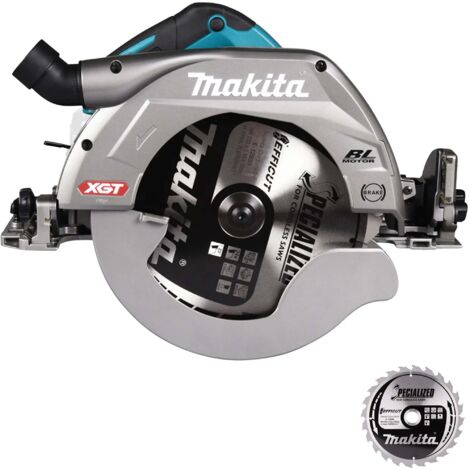Makita – Scie circulaire 40V – Moteur Brushless – Diamètre lame 270 mm – Capacité de coupe 71 mm à 45° – Compatible rails de guidage - HS011GZ