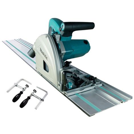 Makita Scie Plongeante 56 Mm 1300 W Avec Rail De Guidage Et Serre Joint En Makpac