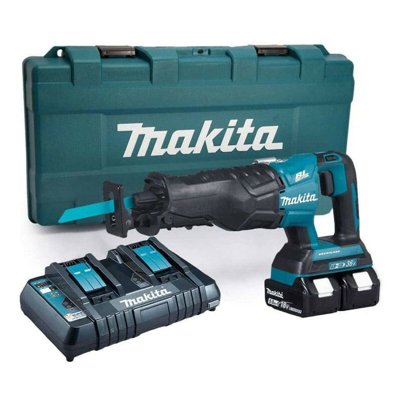 Makita Scie récipro à batterie 36 V 2 x 18 V Li Ion 5 Ah course 32mm DJR360PT2