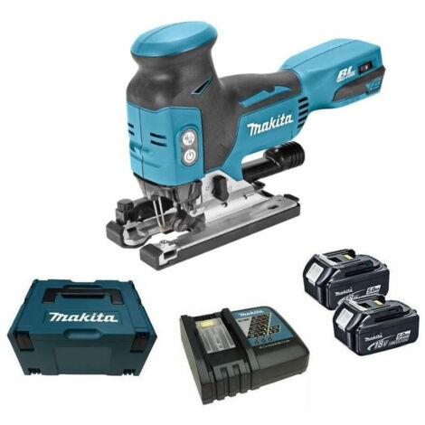 Makita Scie sauteuse pendulaire sans fil DJV181RTJ + batterie, + chargeur, + mallette 18 V 5.0 Ah Nombre d’accus fourni