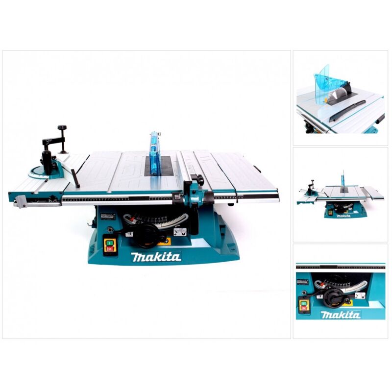 MAKITA  &ndash; Scie circulaire &agrave; table 1500W &ndash; Lame 260mm pour coupes nettes &ndash; Vitesse 4300 tr/min &ndash; Hauteur de coupe 93mm - MLT100N