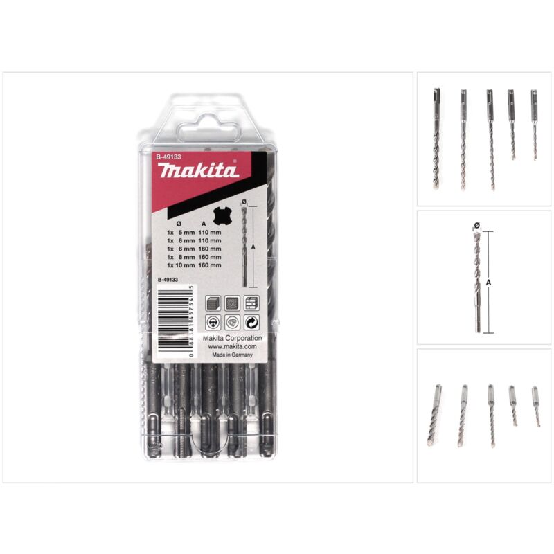 Makita Set Forets SDS Plus 5 Pcs.