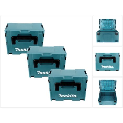 Makita Set 3x Maletín de transporte Makpac tipo 3