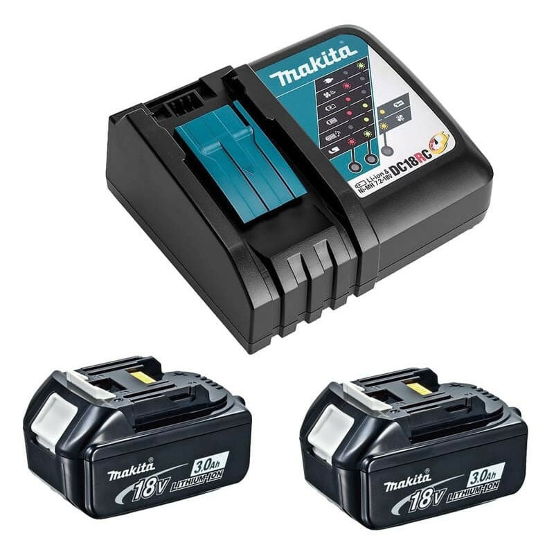 Makita - Pack Power 18V lxt (2x3,0 Ah) avec chargeur simple Y-00197