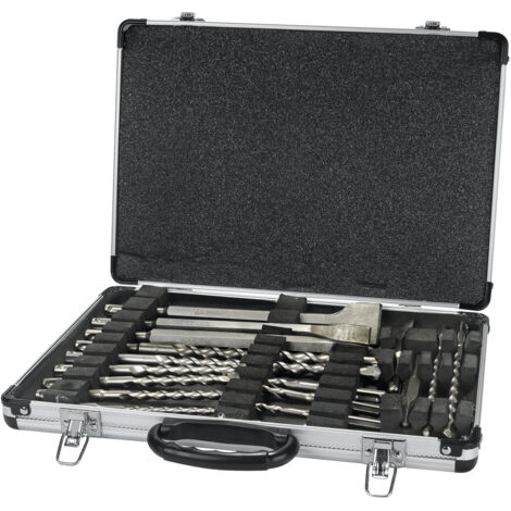 Makita – Set di punte e scalpelli SDS-Plus 17 pezzi – Acciaio inox – Diametri 4-18mm – Lunghezza 109-160mm – D19180