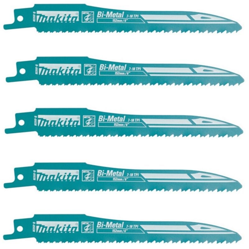 Image of Reciproblatt Sägeblatt bim 152/7 18Z für Säbelsäge (5 Stück) B-05038 - Makita
