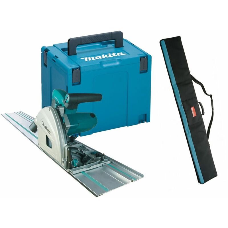 

Makita SP6000J1X Sierra de incisión con carril guía 1400mm en Makpac - 1300W - 165mm